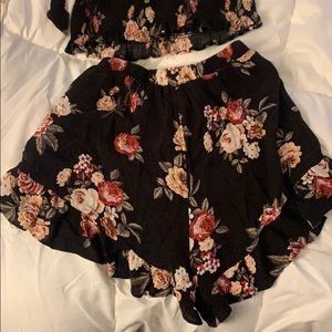 Separated rose Romper set